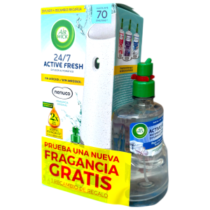 Air Wick Aerosol Free Active Spray Dispenser + Nenuco Refill + Free Ropa Refill - 1 Case - 4 Units